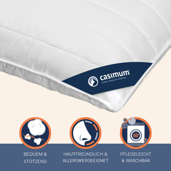 3-Kammer-Faserkissen »COMFORT« – 100% Polyester mit 3D-Hohlfaser für erholsame Nächte