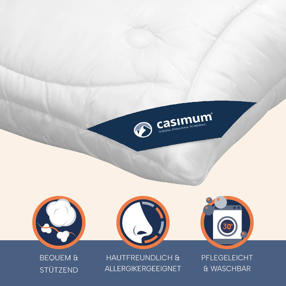 3-Kammer-Kamelhaarkissen »LUXUS« – 100% Kamelhaar (Außen) für ein luxuriöses Schlaferlebnis