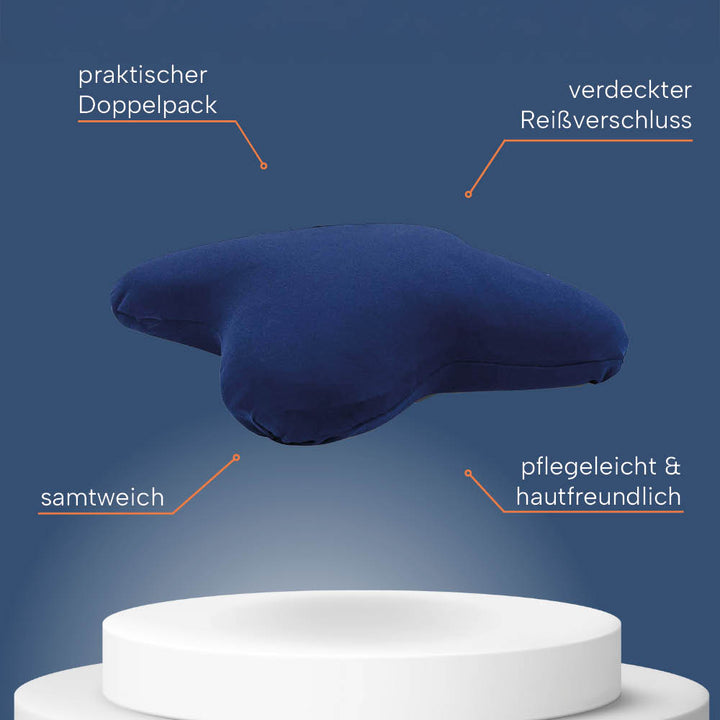 Schonbezüge Doppelpack »BLAU« für Schmetterlingskissen »BUTTERFLY«