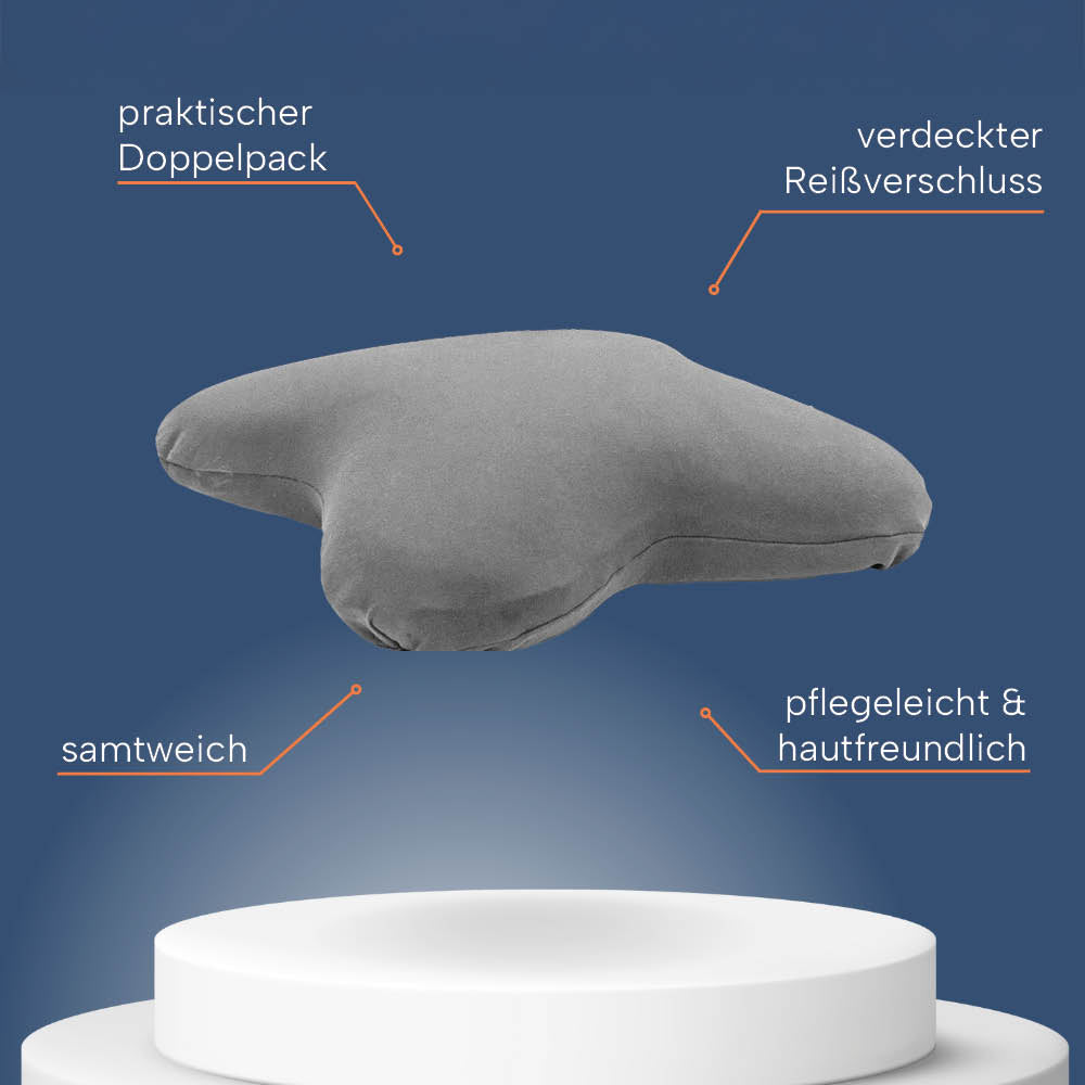 Schonbezüge Doppelpack »GRAU« für Schmetterlingskissen »BUTTERFLY«