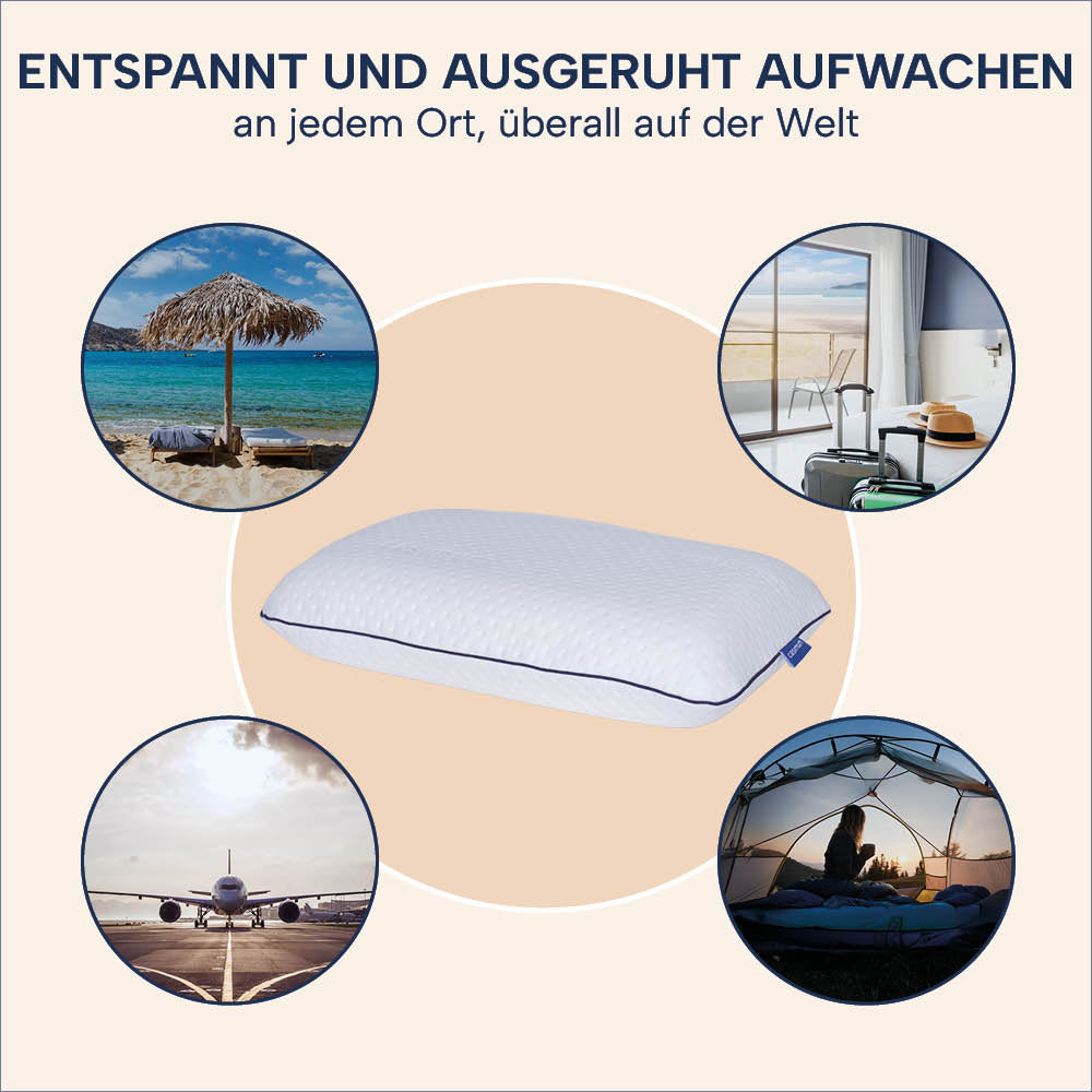 Reisekissen »SUPER TRAVEL«, Memory Foam, für bequemen Schlaf auf Reisen