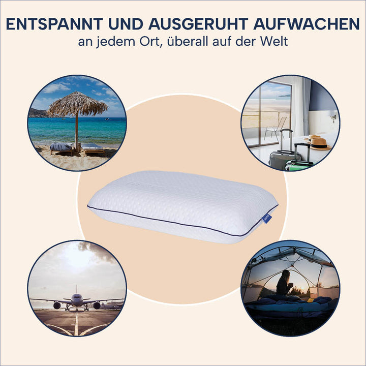 Reisekissen »SUPER TRAVEL«, Memory Foam, für bequemen Schlaf auf Reisen