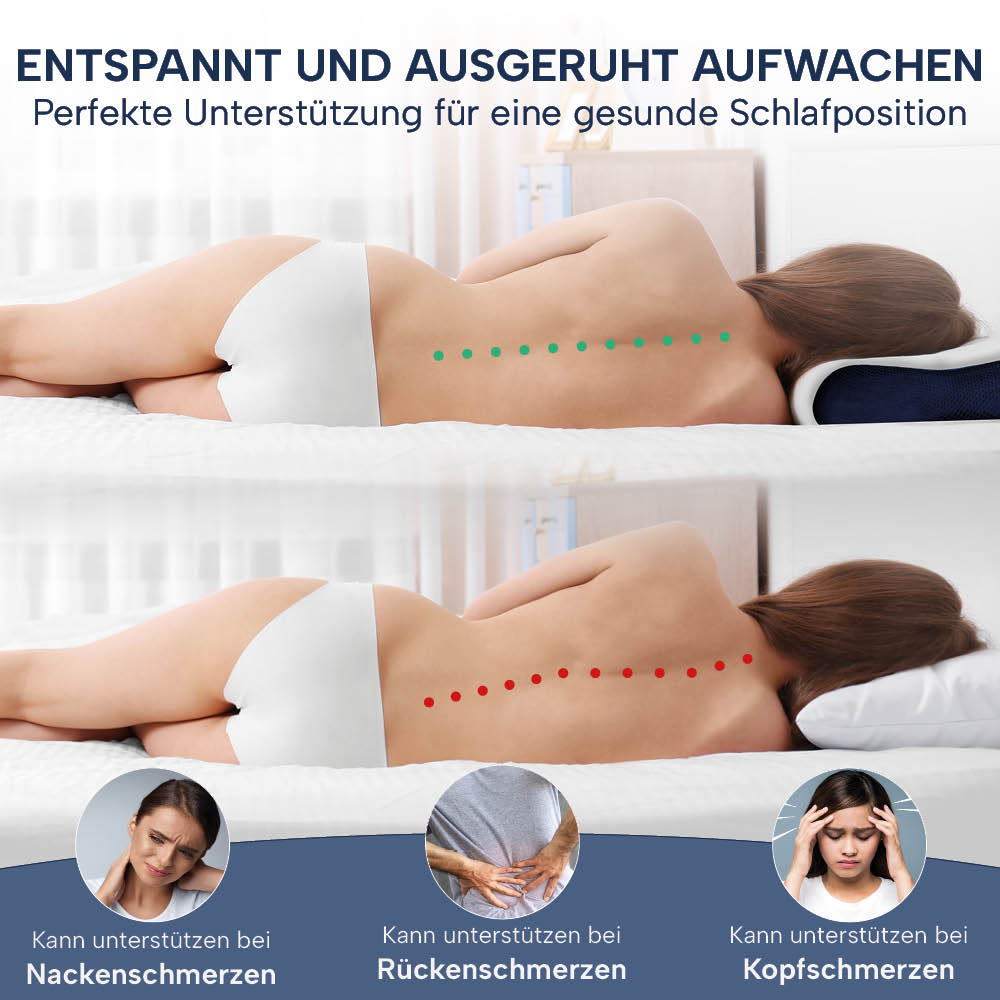 Schmetterlingskissen »BUTTERFLY«, Memory Foam, sehr gute Ergonomie, zertifiziert vom Institut für Gesundheit & Ergonomie