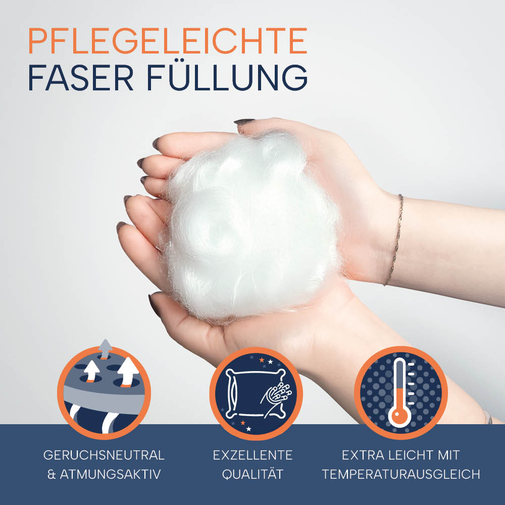 Faserdecke »COMFORT« – 100% Polyester mit luftiger 3D-Hohlfaser für erholsame Nächte