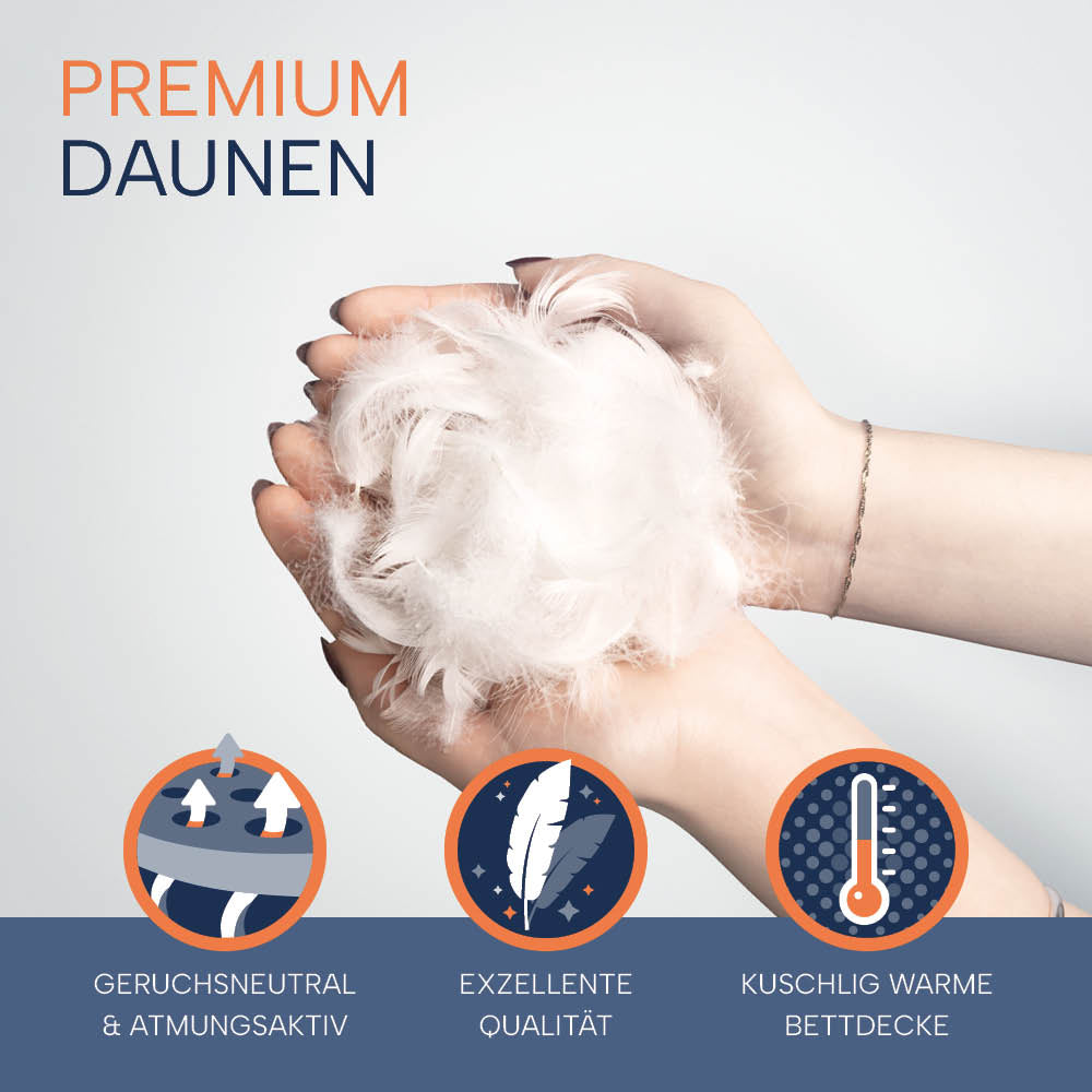 Winterdaunendecke »LUXUS« – Polarwarm, 100% Daunen, Klasse 1, Downpass, hergestellt in Deutschland