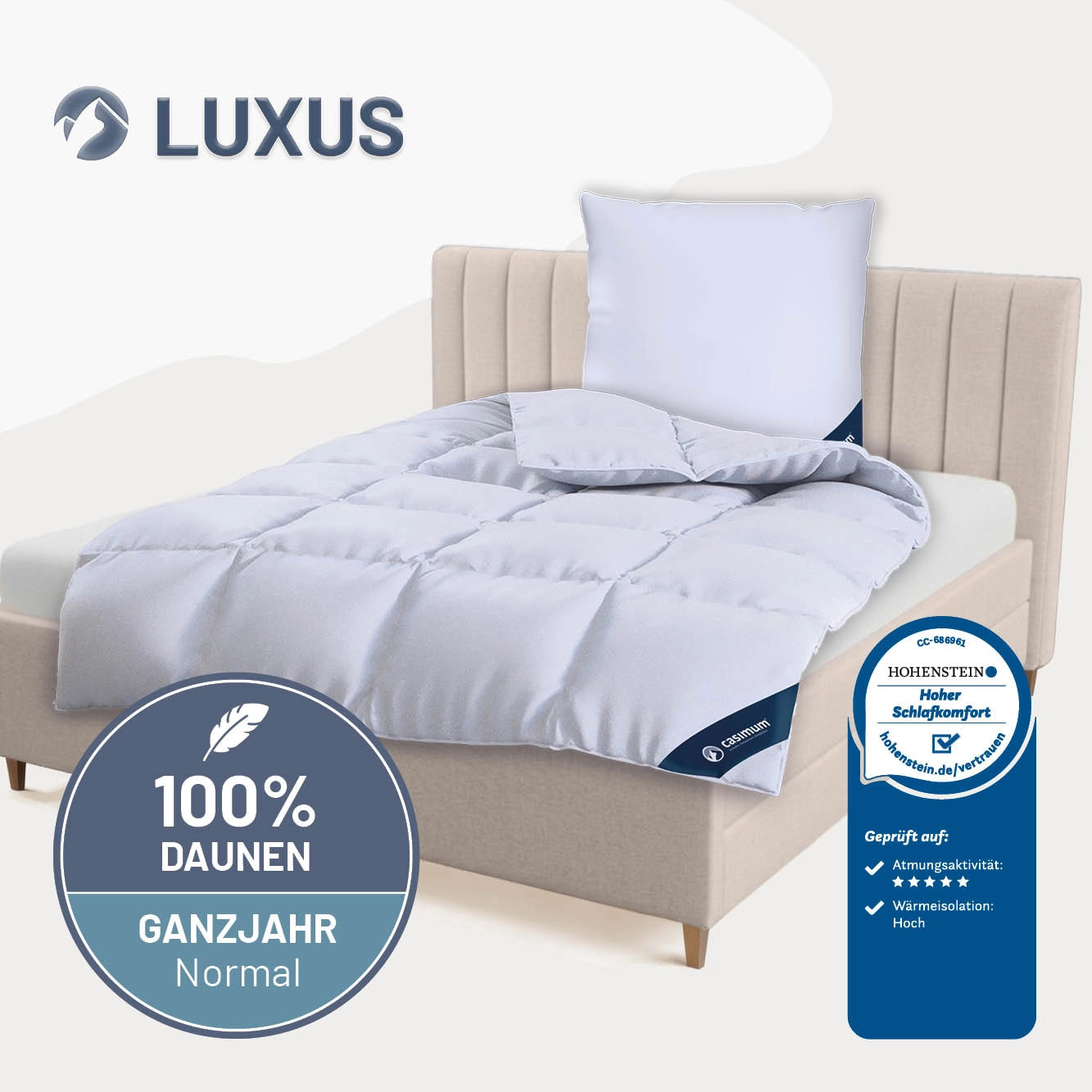 Daunendecke »LUXUS« – 100% Daunen