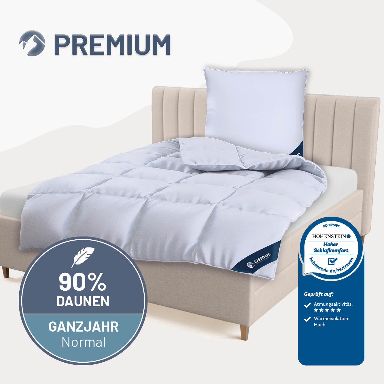 Daunendecke »PREMIUM« – 90% Daunen, 10% Federn