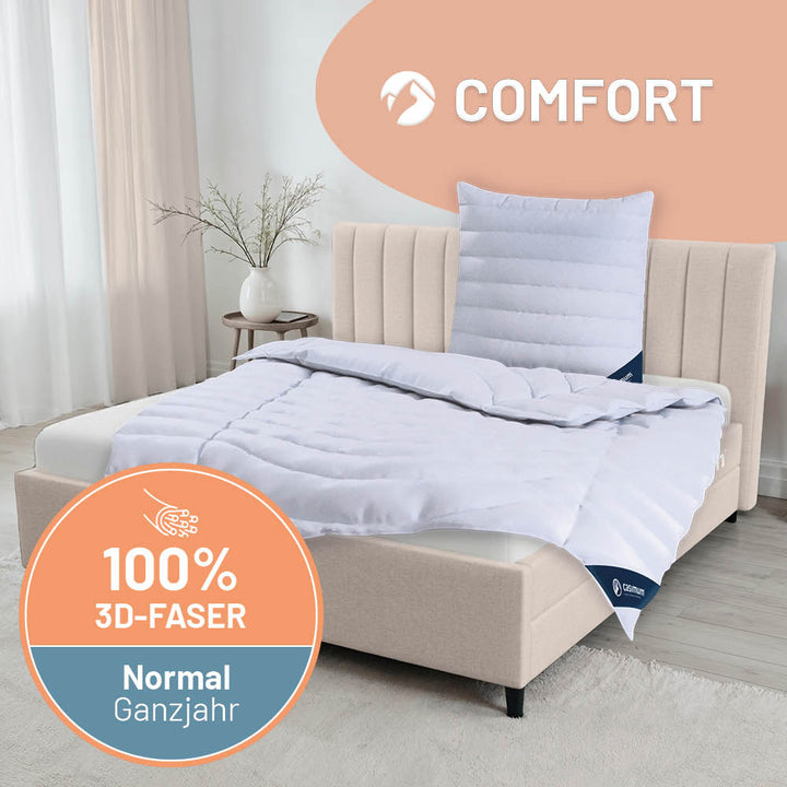 Faserdecke »COMFORT« – 100% Polyester mit luftiger 3D-Hohlfaser für erholsame Nächte