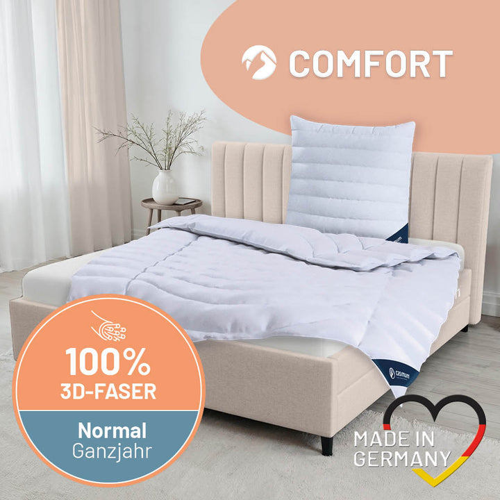 Faserdecke »COMFORT« – 100% Polyester mit luftiger 3D-Hohlfaser für erholsame Nächte