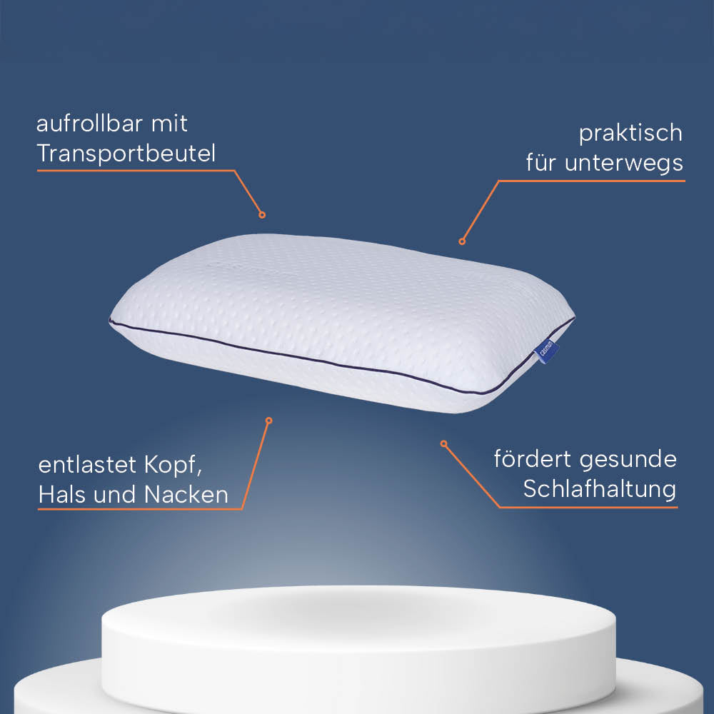 Reisekissen »SUPER TRAVEL«, Memory Foam, für bequemen Schlaf auf Reisen