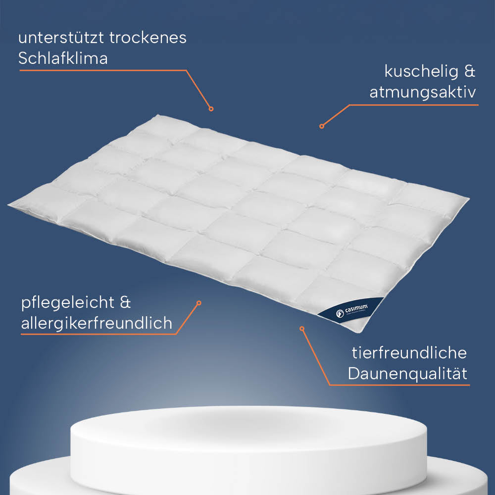 Daunendecke »COMFORT« – 60% Daunen, 40% Federn, Klasse 1, Downpass, hergestellt in Deutschland