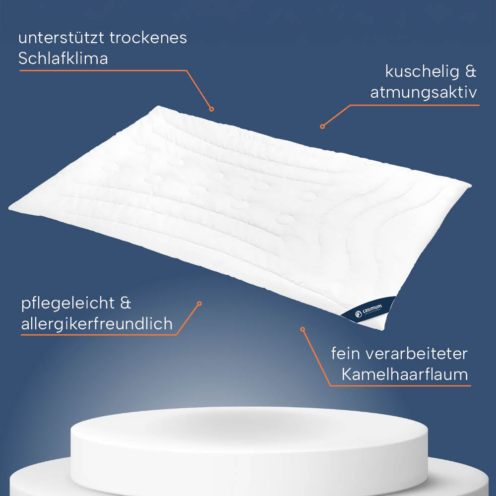 4-Jahreszeiten Kamelhaardecke »LUXUS« – 100% Kamelhaar für ein luxuriöses Schlaferlebnis