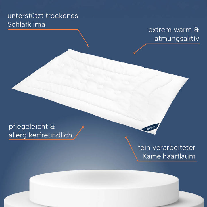 Winter Kamelhaardecke »LUXUS« – 100% Kamelhaar für ein luxuriöses Schlaferlebnis