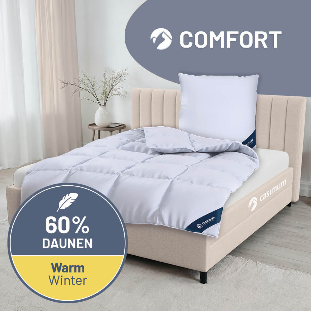 Daunendecke »COMFORT« – 60% Daunen, 40% Federn, Klasse 1, Downpass, hergestellt in Deutschland