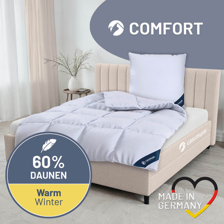Daunendecke »COMFORT« – 60% Daunen, 40% Federn, Klasse 1, Downpass, hergestellt in Deutschland