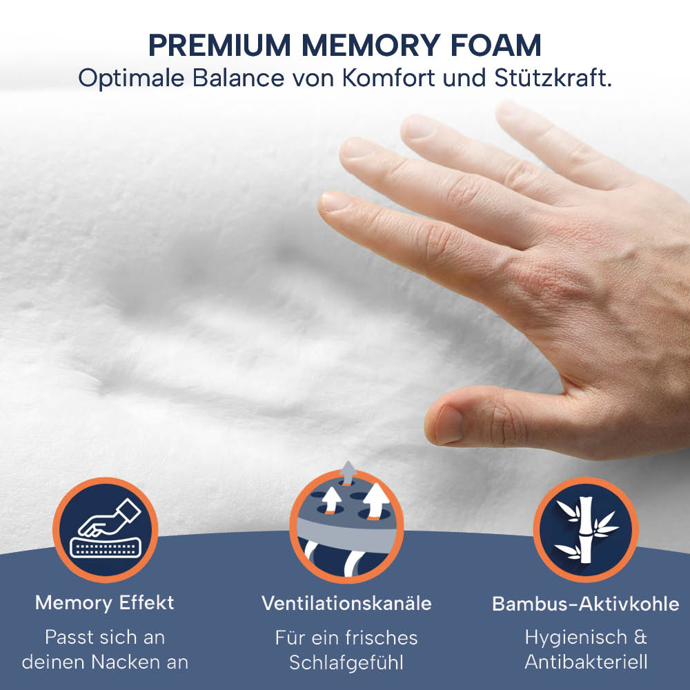 Schmetterlingskissen »BUTTERFLY«, Memory Foam, sehr gute Ergonomie, zertifiziert vom Institut für Gesundheit &amp; Ergonomie