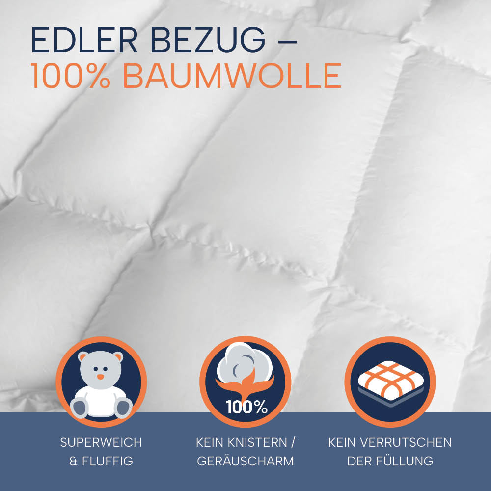 Sommerdaunendecke »LUXUS« – 100% Daunen, Klasse 1, Downpass, hergestellt in Deutschland