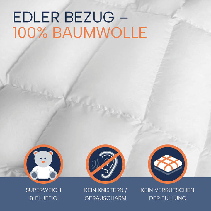 Gänsedaunendecke »FIRST CLASS« – 100% Gänsedaunen, Klasse 1, Downpass, hergestellt in Deutschland