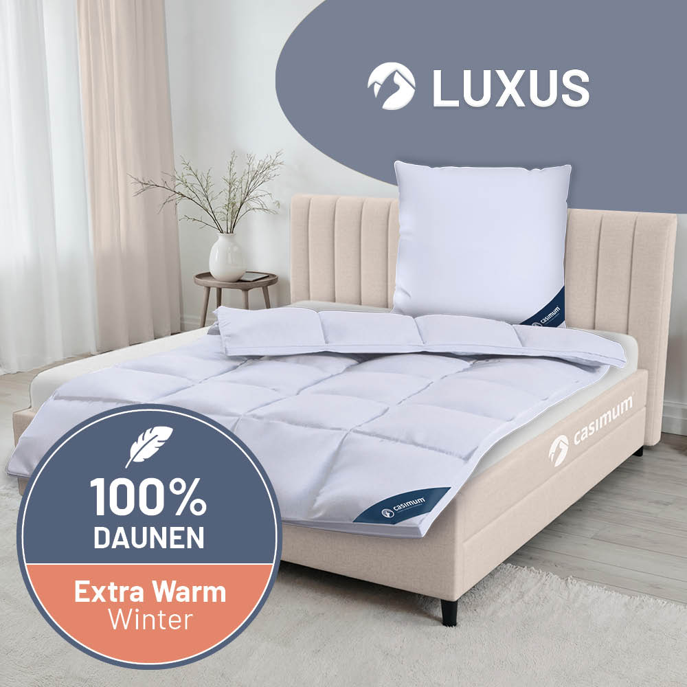 Daunendecke »LUXUS« – 100% Daunen, Klasse 1, Downpass, hergestellt in Deutschland