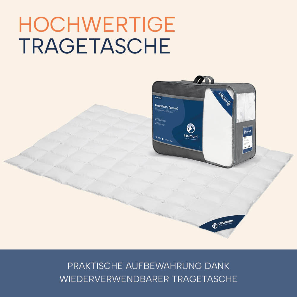 Gänsedaunendecke »FIRST CLASS« – 100% Gänsedaunen, Klasse 1, Downpass, hergestellt in Deutschland