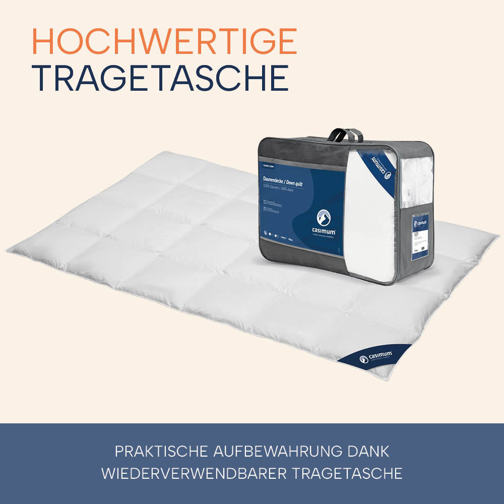 4-Jahreszeiten Gänsedaunendecke »FIRST CLASS« – 100% Gänsedaunen, Klasse 1, Downpass, hergestellt in Deutschland