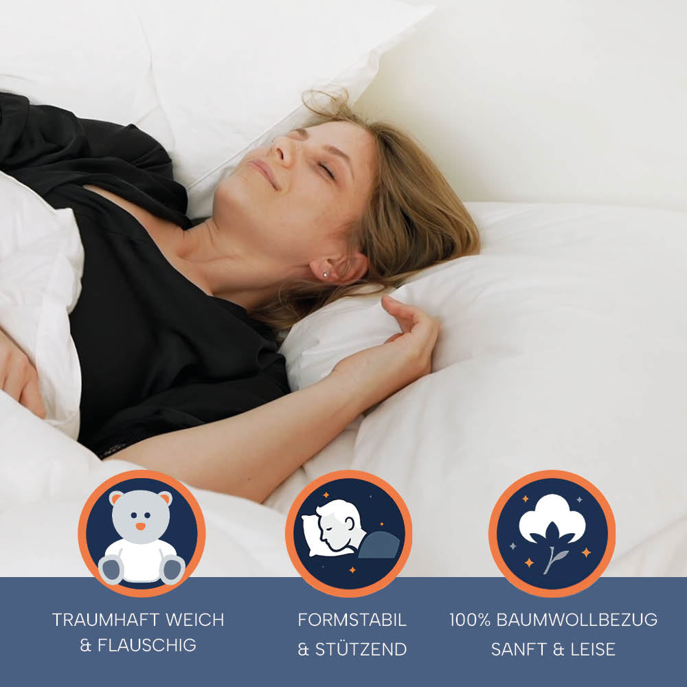 3-Kammer-Faserkissen »COMFORT« – 100% Polyester mit 3D-Hohlfaser für erholsame Nächte