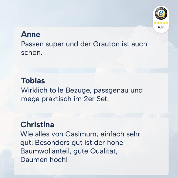 Schonbezüge Doppelpack »BLAU« für Nackenkissen »COMFORT«