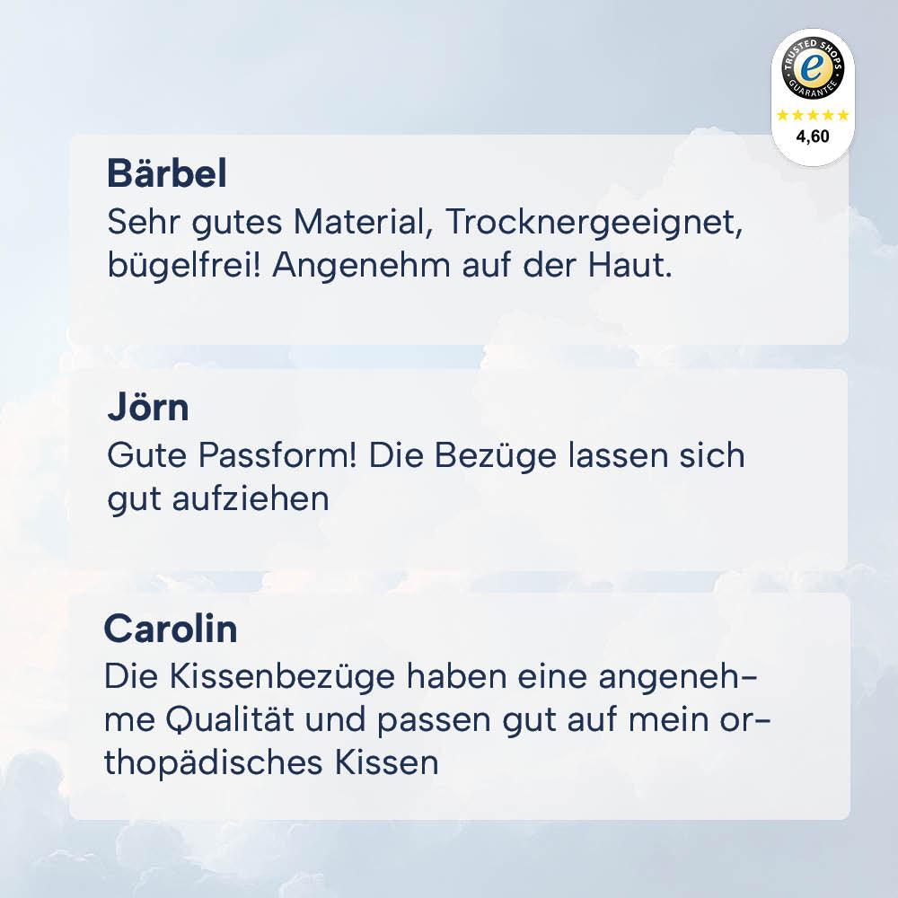 Schonbezüge Doppelpack »GRAU« für Orthopädisches Nackenkissen »ERGO VARIO«