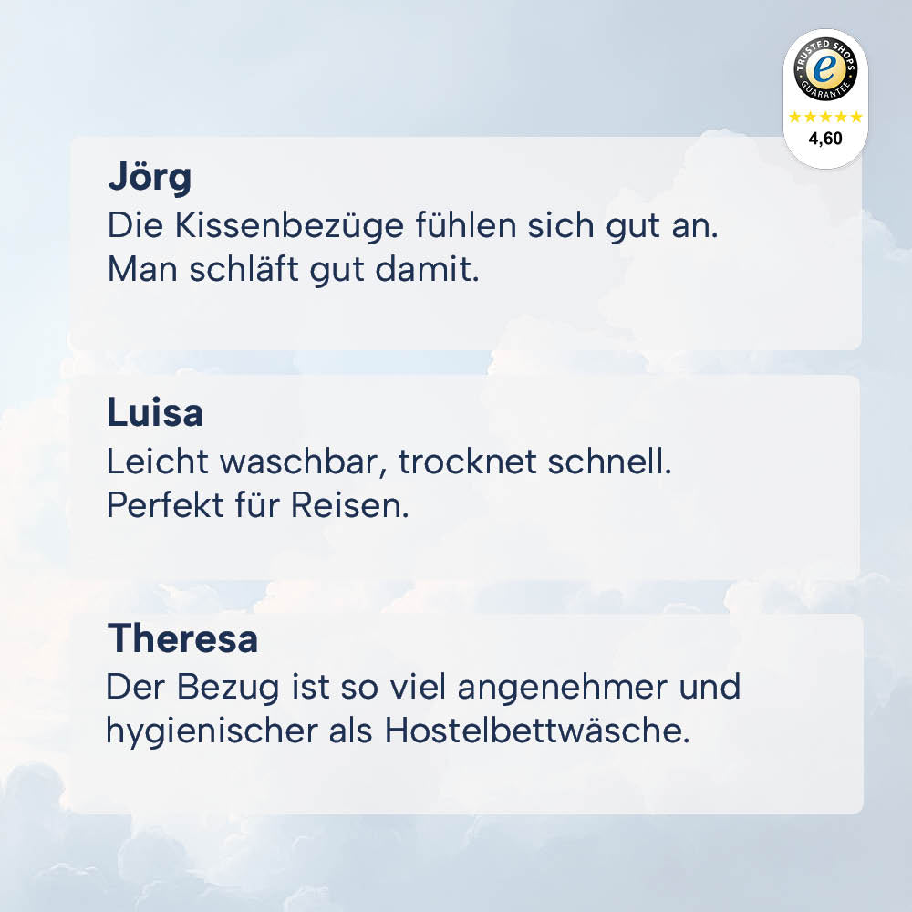 Schonbezüge Doppelpack »BLAU« für Reisekissen »SUPER TRAVEL«