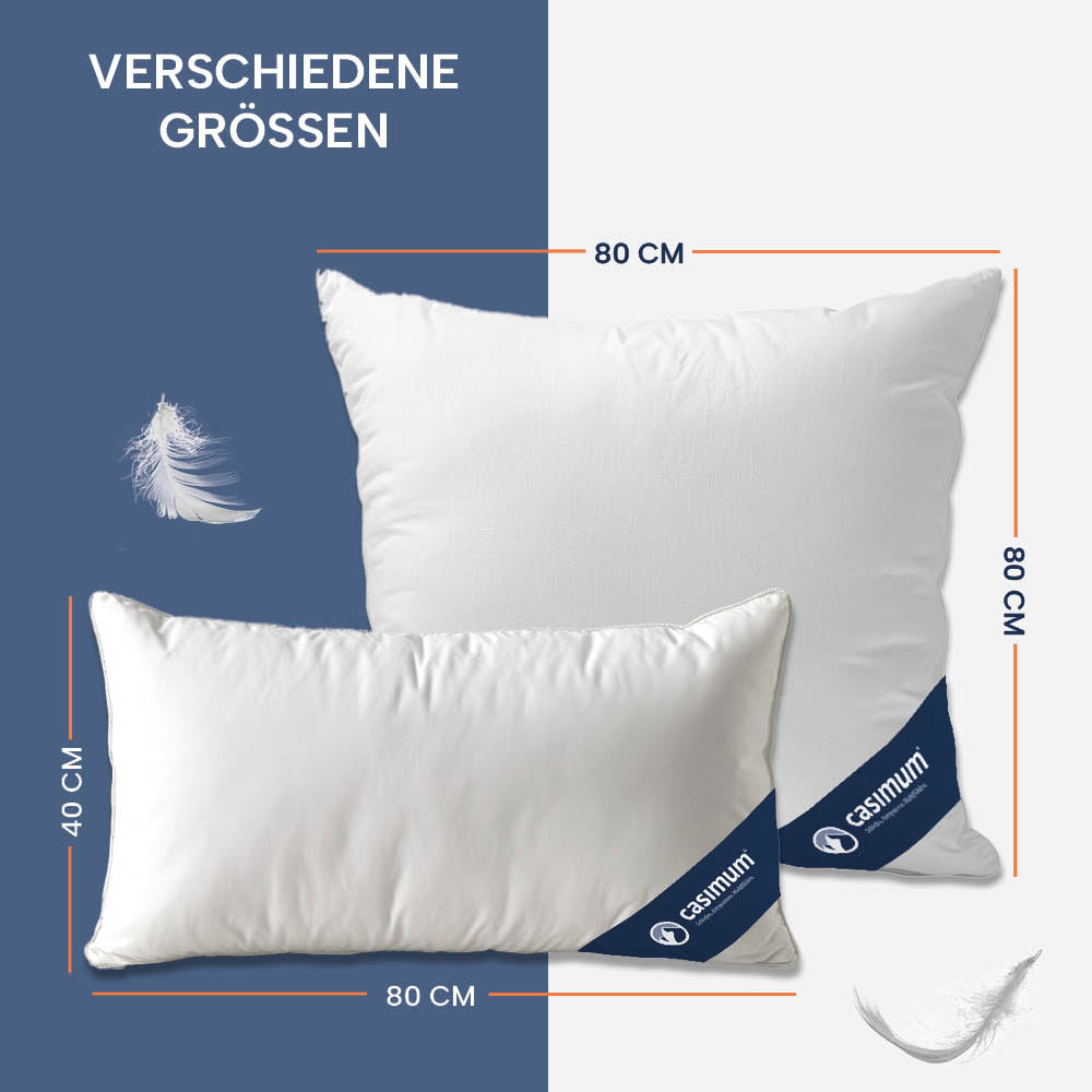 Feder- und Daunenkissen »PREMIUM« – 70% Federn, 30% Daunen, Klasse 1, Downpass, hergestellt in Deutschland
