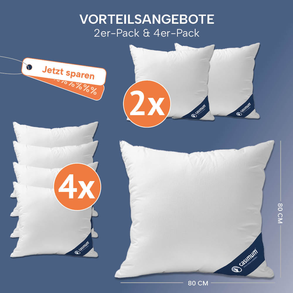 Daunen- und Federkissen »LUXUS« – 60% Daunen, 40% Federn, Klasse 1, Downpass, hergestellt in Deutschland