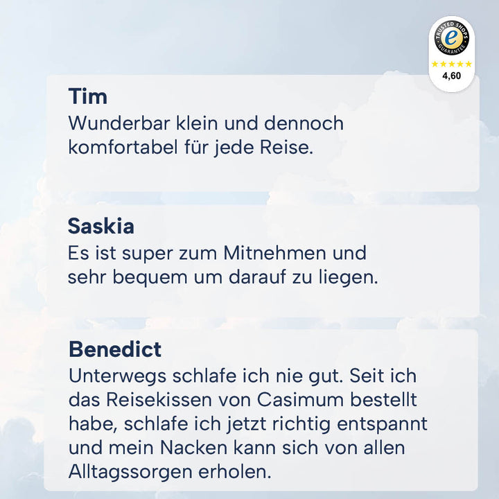 Reisekissen »SUPER TRAVEL«, Memory Foam, für bequemen Schlaf auf Reisen