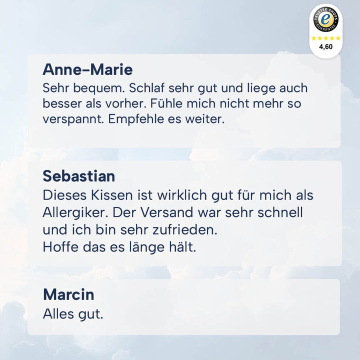3-Kammer-Faserkissen »COMFORT« – 100% Polyester mit 3D-Hohlfaser für erholsame Nächte