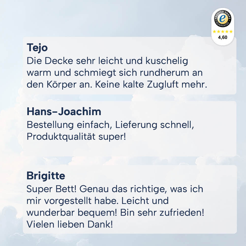 4-Jahreszeiten Daunendecke »LUXUS« – 100% Daunen, Klasse 1, Downpass, hergestellt in Deutschland